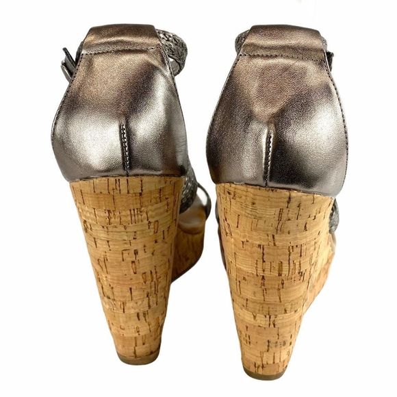 Banana Republic Metallic Cork Wedges - 9 - Picture 8 of 17